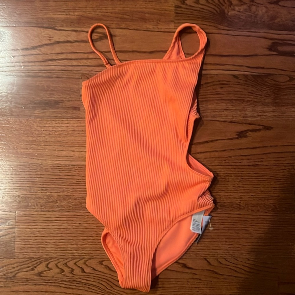 One shoulder one-piece cutout swimsuit by Abercrombie kid